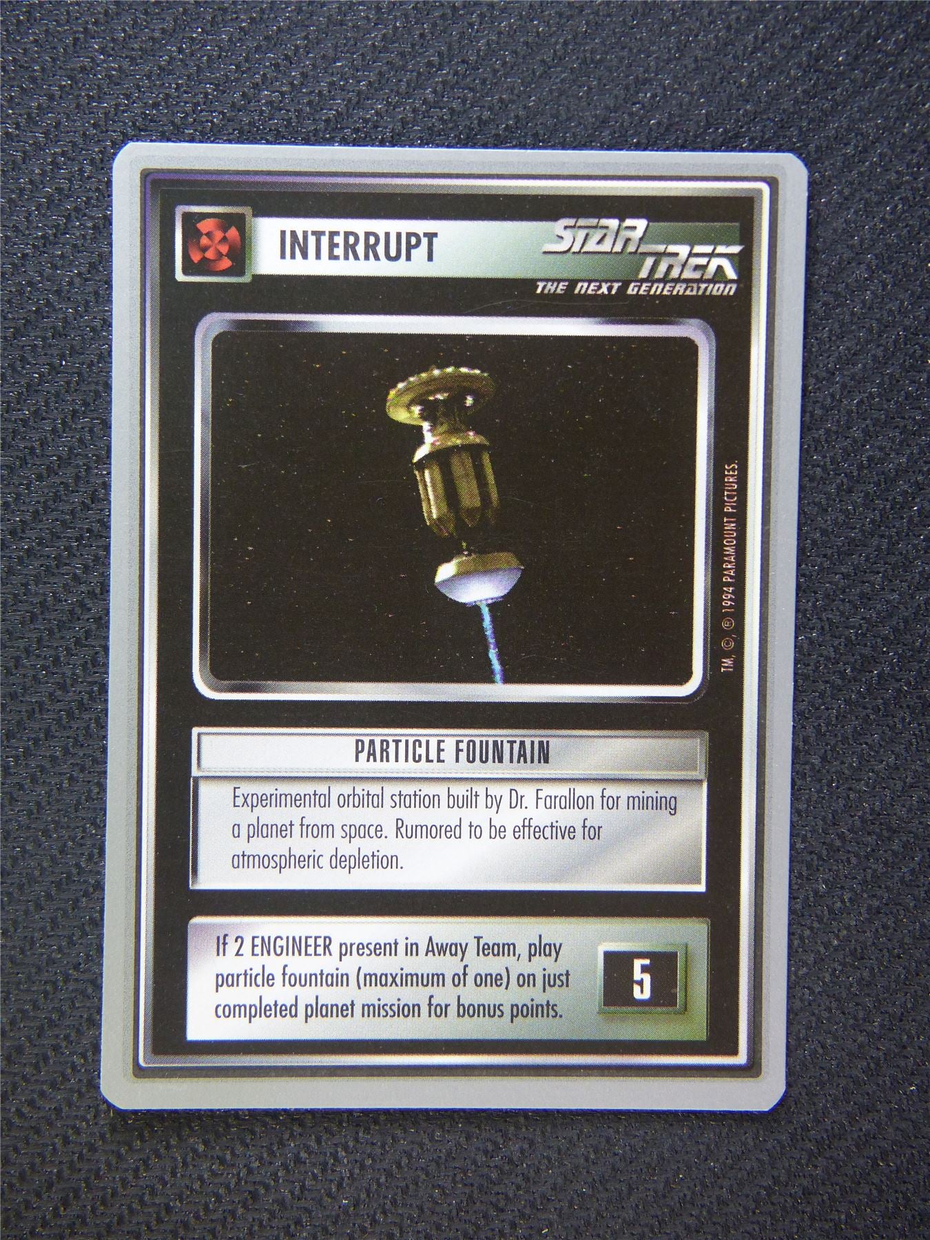 Interrupt Particle Fountain - Star Trek Silver Border Card Decipher #2FF