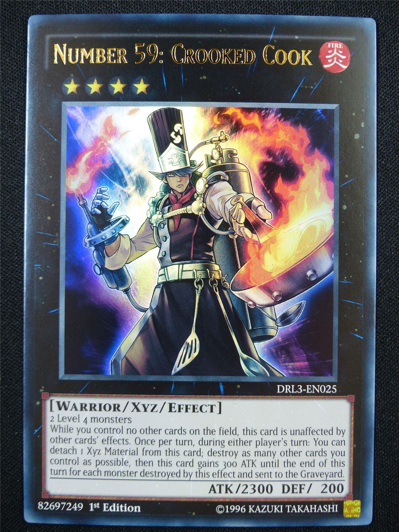 Number 59: Crooked Cook DRL3 Ultra Rare - 1st ed Yugioh Card #376