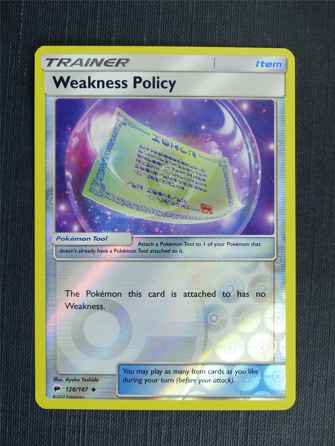 Weakness Policy 126/147 Reverse Holo