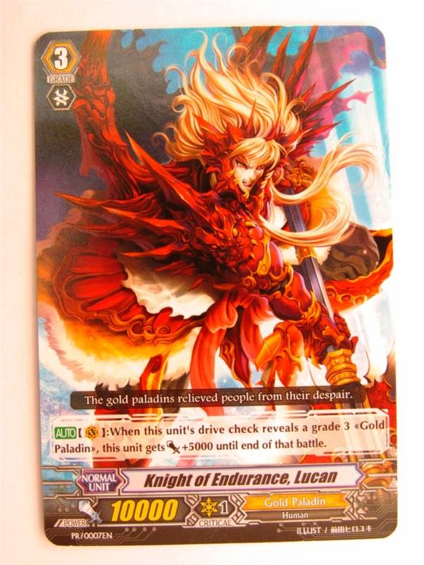 CARDFIGHT!! VANGUARD CCG: KNIGHT OF ENDURANCE, LUCAN PR