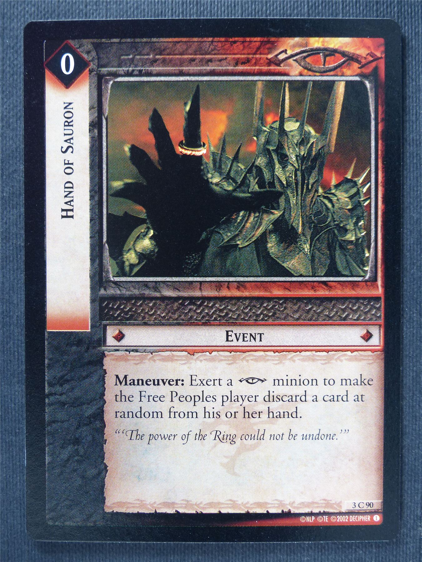 mtg sauron cards Hand of Sauron 3 C 90