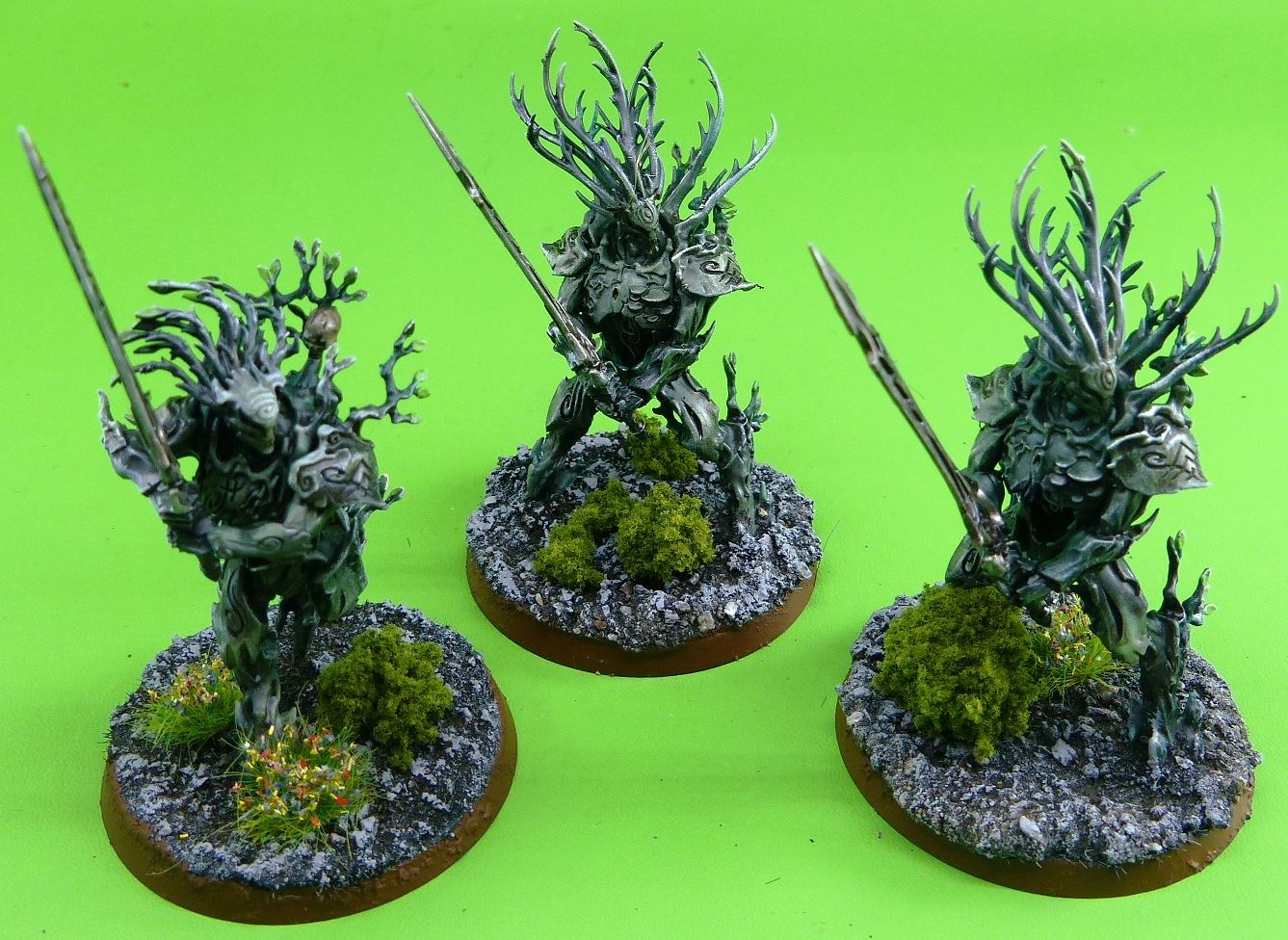Sylvaneth Kurnoth Hunter with Greatswords Painted - Warhammer AoS #7CY