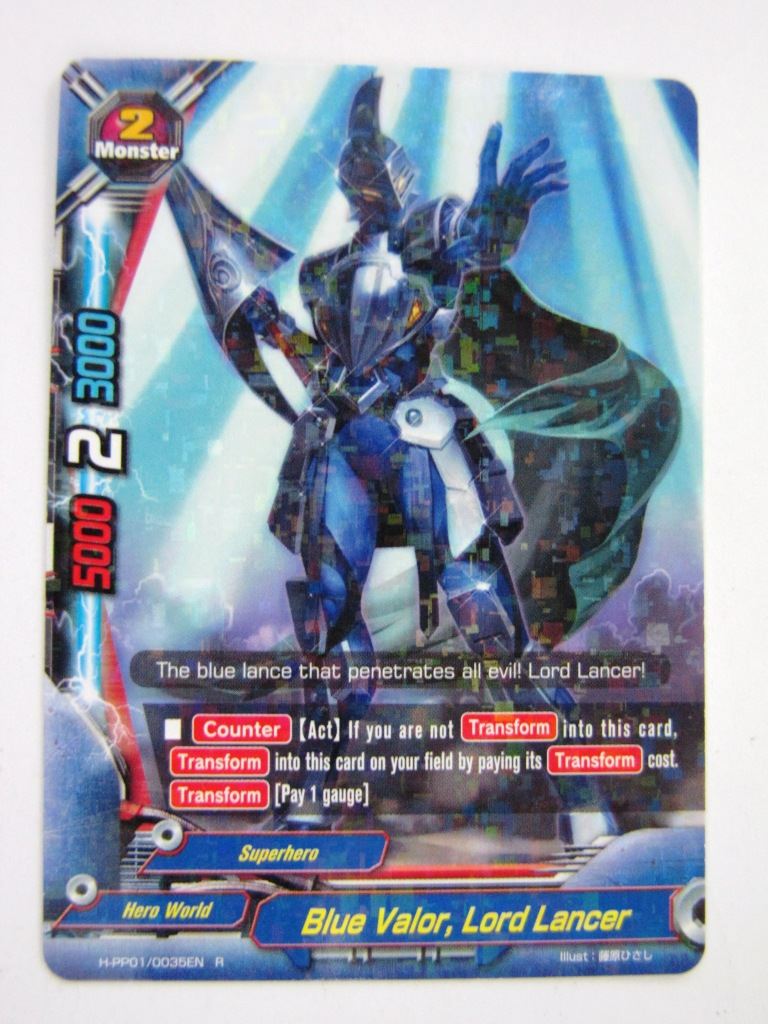 Buddyfight Cards: BLUE VALOR, LORD LANCER H-PP01 R # 9E99