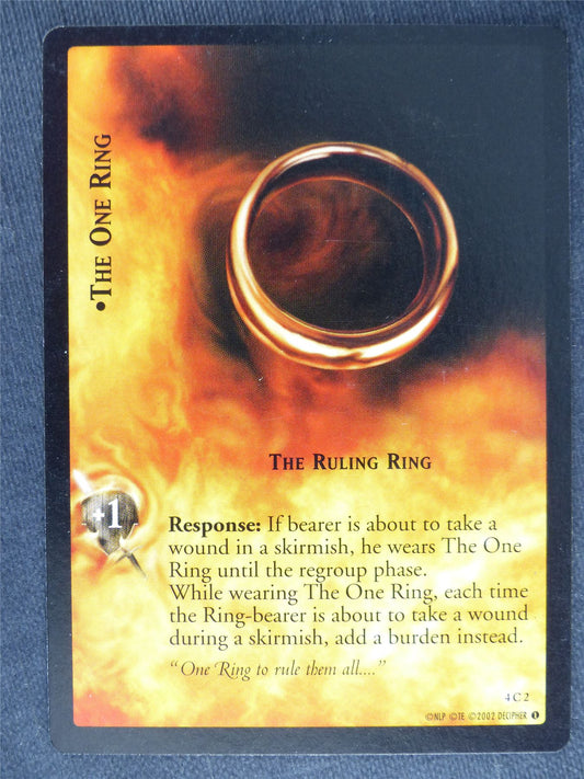 The One Ring 4 C 2 - played - LotR Cards #LV