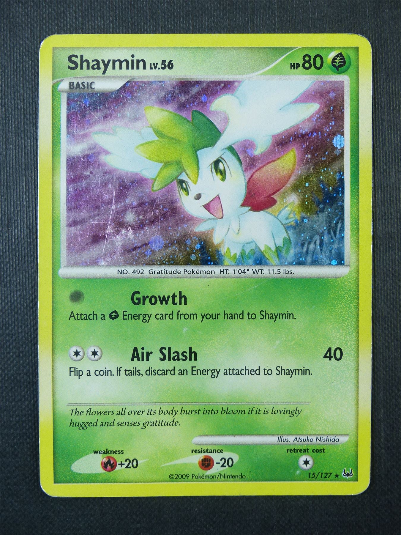 Shaymin 15/127 Holo played - Pokemon Card #9WU
