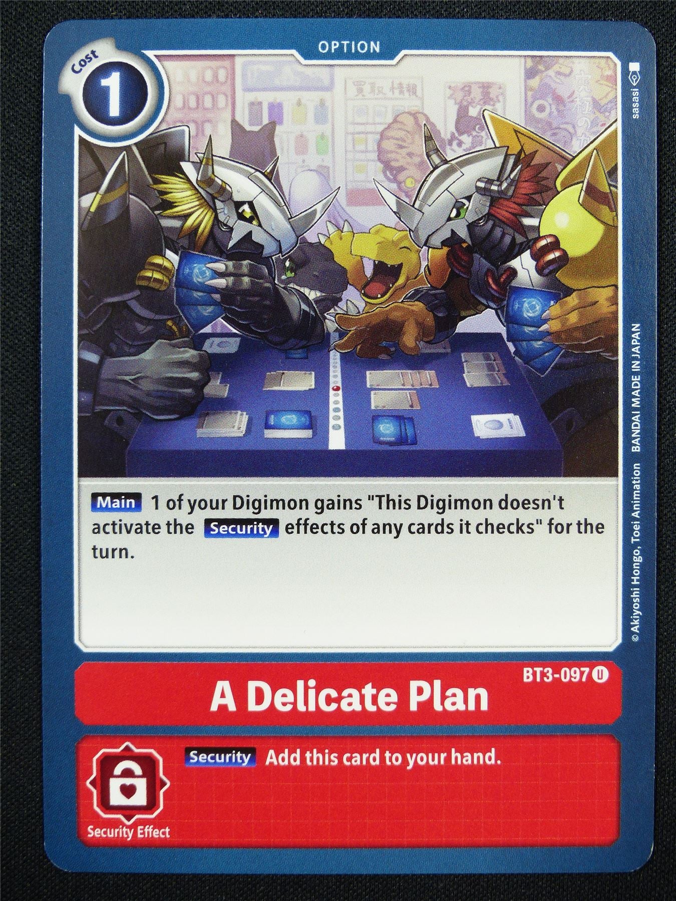 A Delicate Plan BT3-097 U - Digimon Card #18O