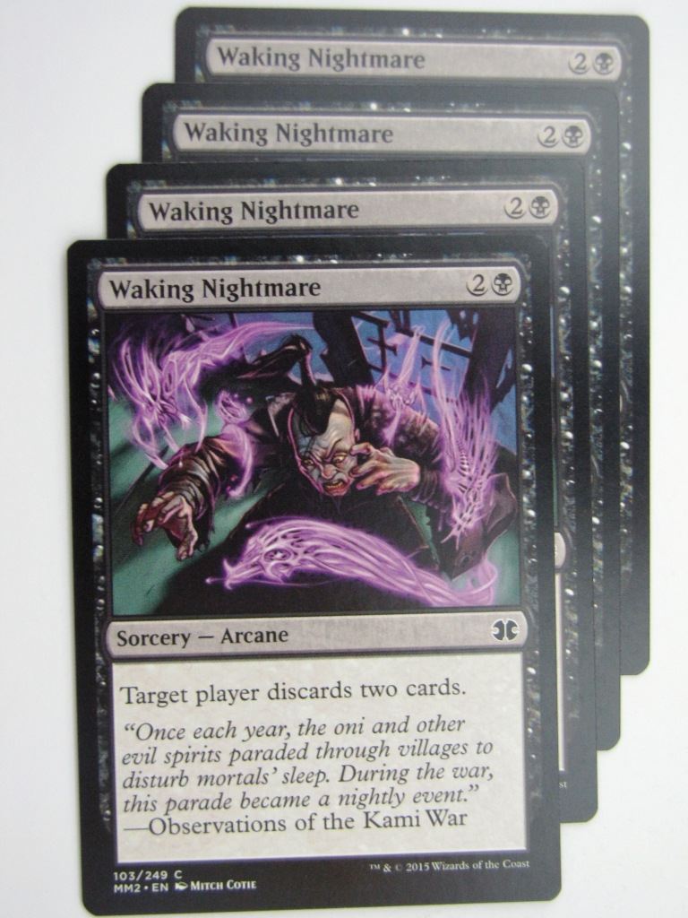 MTG MODERN MASTERS TWO: WAKING NIGHTMARE x4 # 28B23