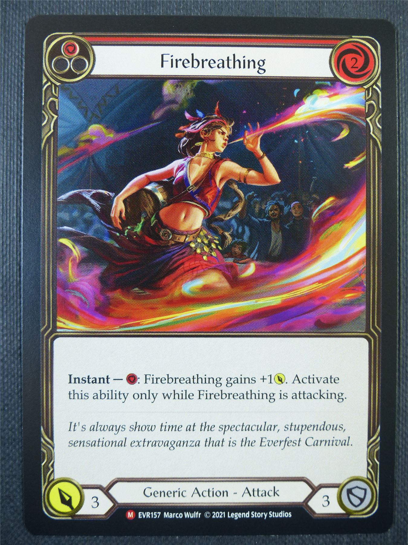 Firebreathing Red - 1st ed Everfest - Flesh & Blood Card #6GE