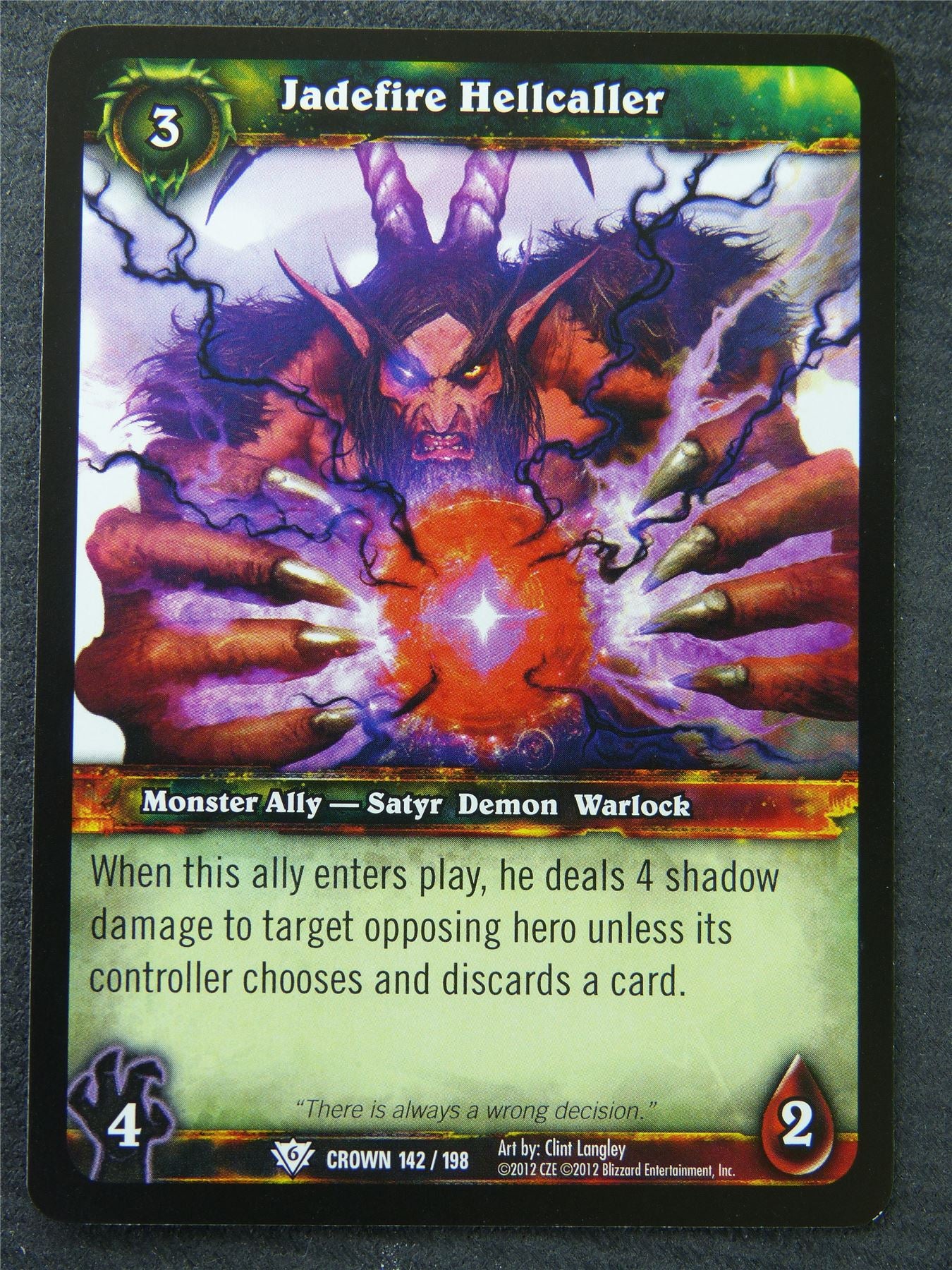 Jadefire Hellcaller - Common - World Of Warcraft #1LC