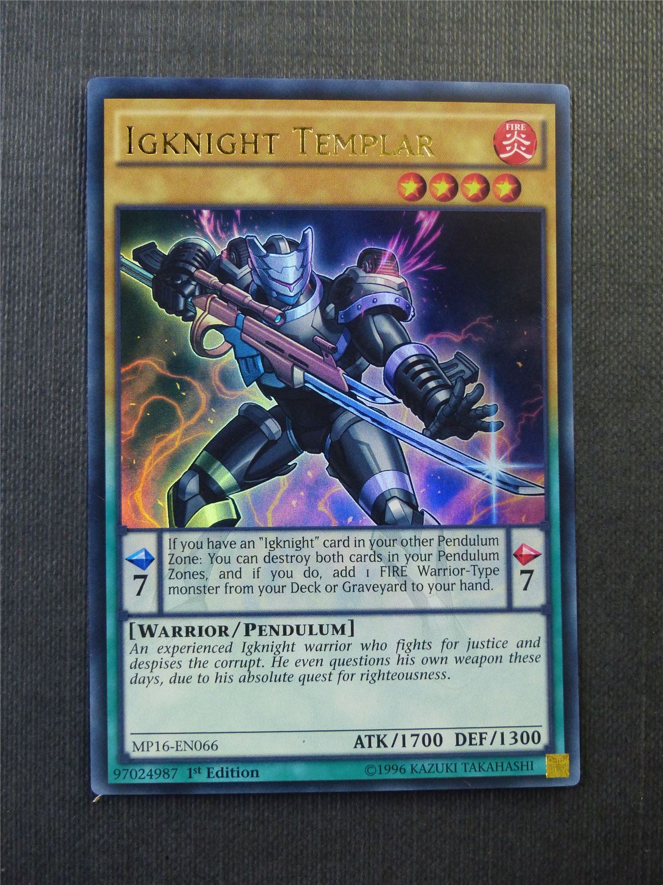 Igknight Templar MP16 Ultra Rare - 1st ed - Yugioh Cards #121 Igknight Templar MP16 Ultra Rare - 1st ed - Yugioh Cards #121