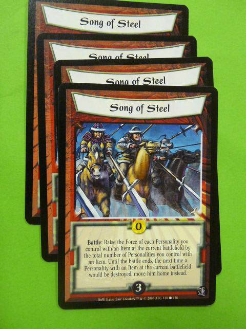 L5R Card Legend of Five Rings: SONG OF STEEL 116/156 x4