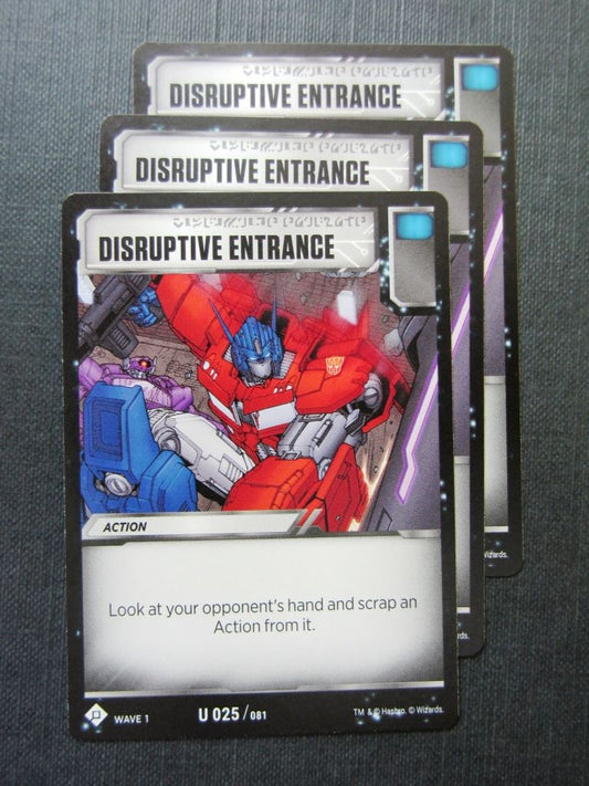 Disruptive Entrance U 025/081 x3 - Transformers Cards # 7F28