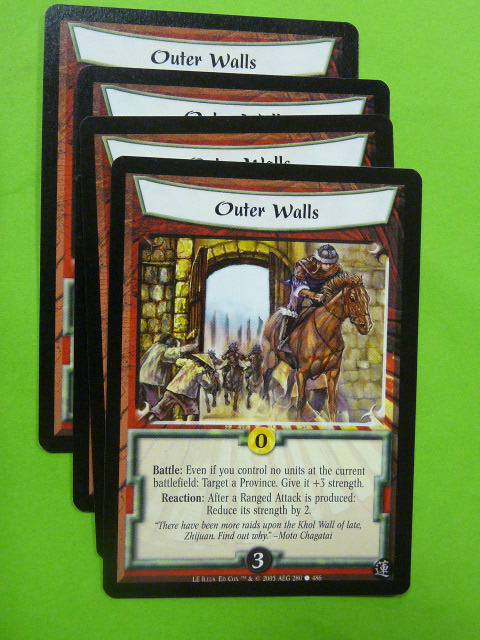 L5R Card Legend of Five Rings: OUTER WALLS 280/486 x4