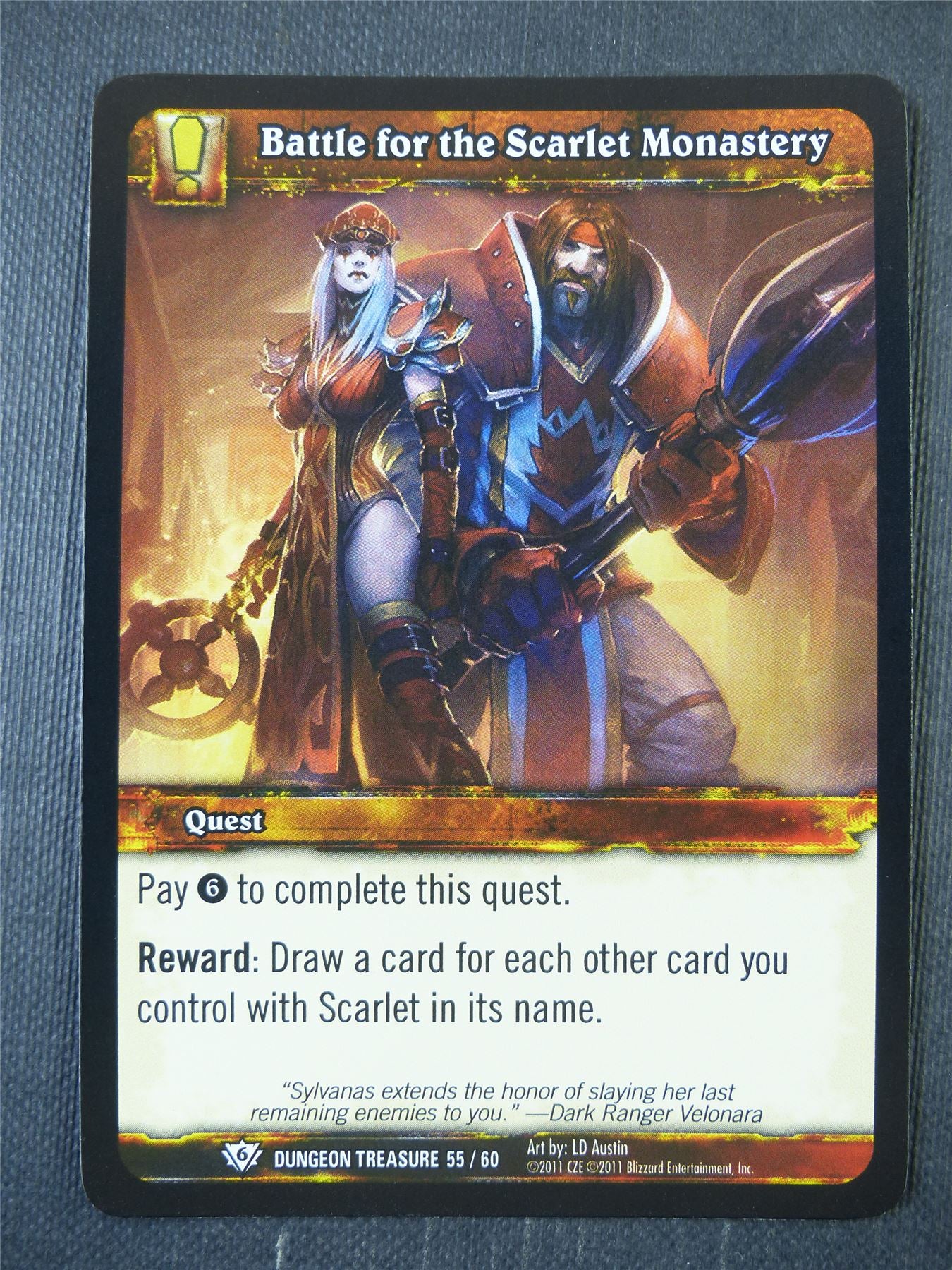 Battle for the Scarlet Monastery 55/60 Foil - WoW Card #19X