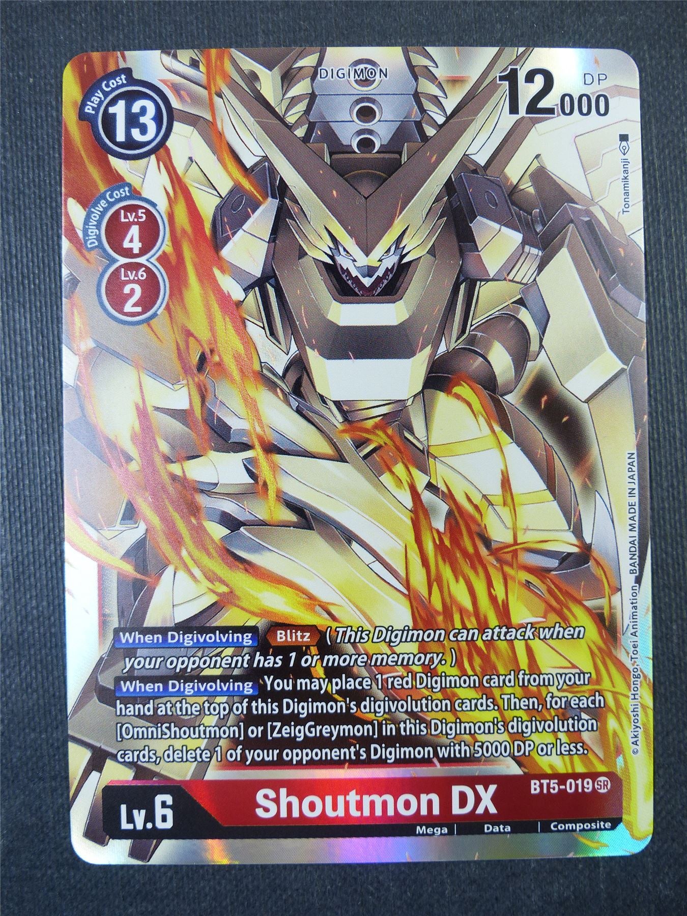 Shoutmon DX BT5-019 SR - Digimon Card #1YP