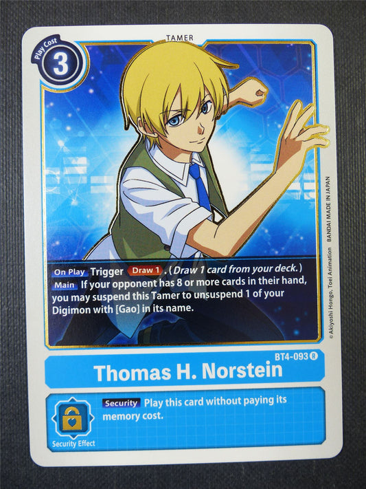 Thomas H. Norstein BT4-093 R - Digimon Card #21M