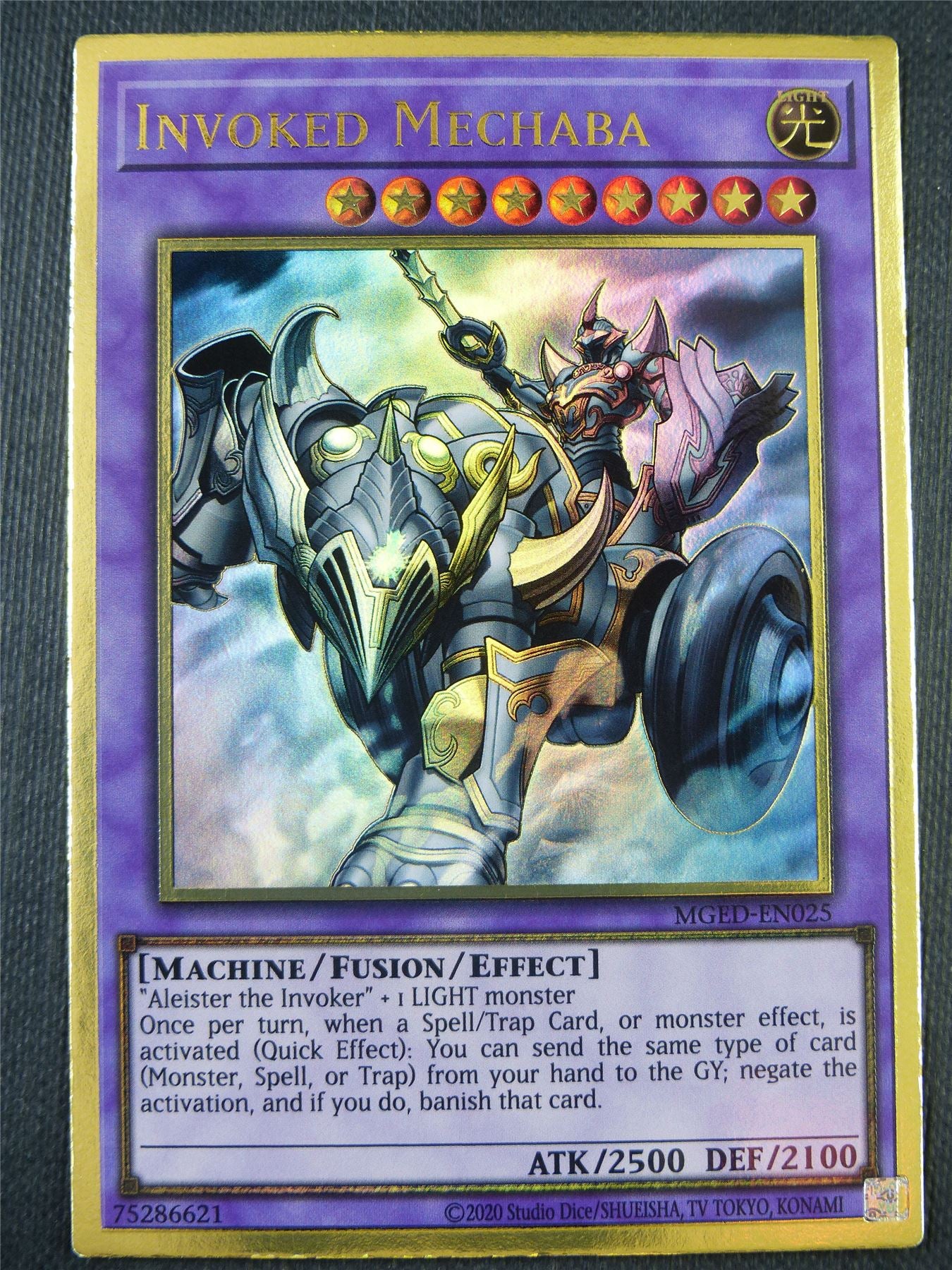 Invoked Mechaba MGED Gold Rare - Yugioh Card #8GK Invoked Mechaba MGED Gold Rare - Yugioh Card #8GK