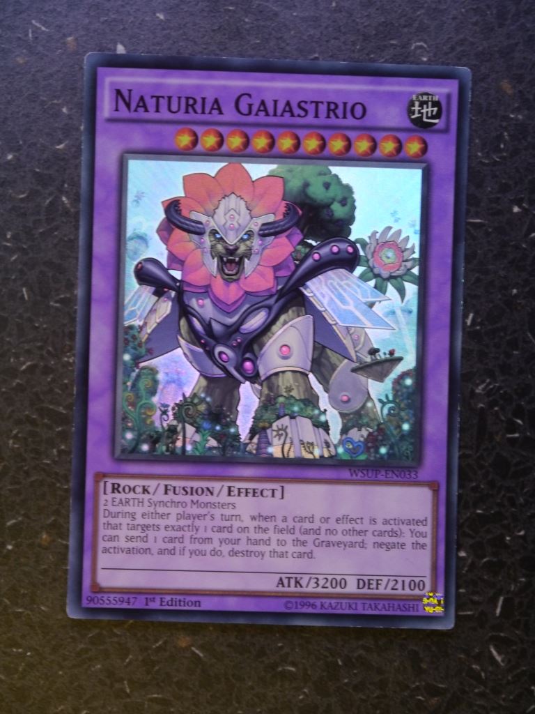 Yugioh Cards: NATURIA GAIASTRIO WSUP SUPER RARE # I89 Archeron Yugioh Cards: NATURIA GAIASTRIO WSUP SUPER RARE # I89 Archeron