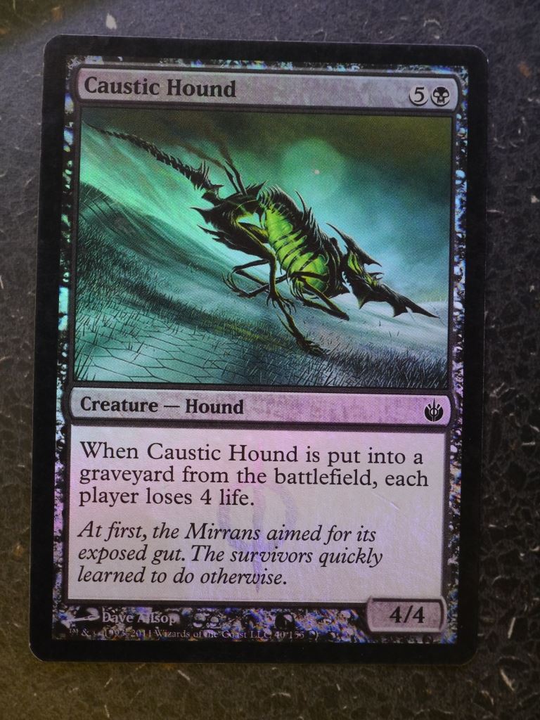 MTG Magic Cards: CAUSTIC HOUND FOIL # 4J5