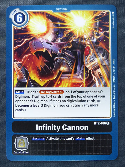 Infinity Cannon BT2-106 R - Digimon Cards #QN