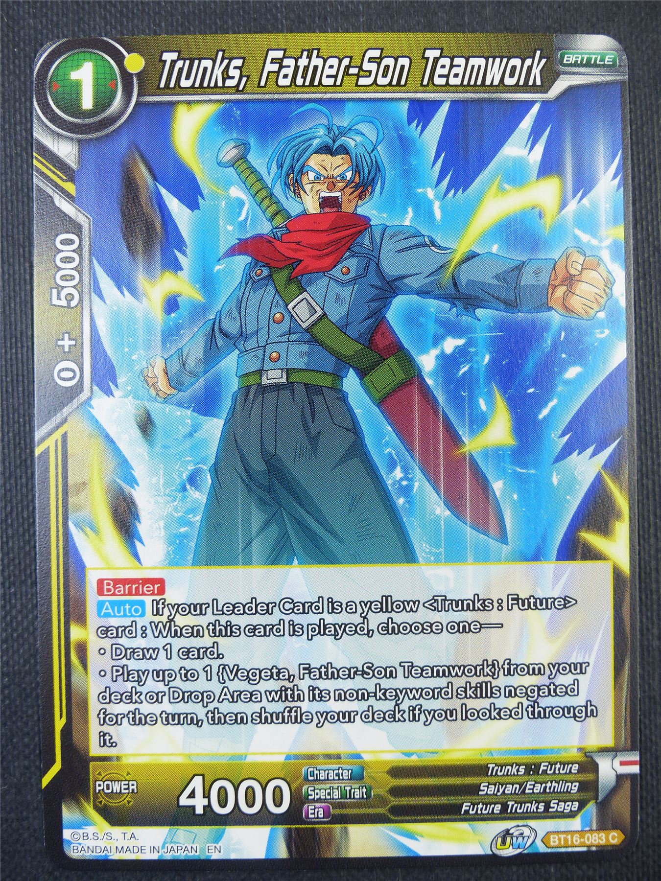 Trunks Father-Son Teamwork - Dragon Ball Super Card #7ZP