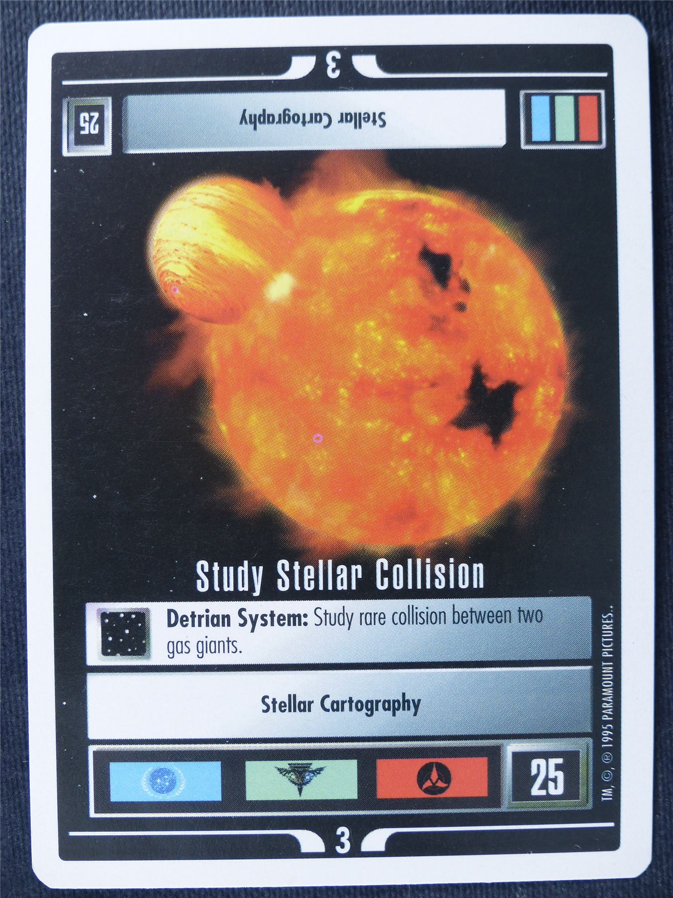 Study Stellar Collision - Star Trek Cards #140