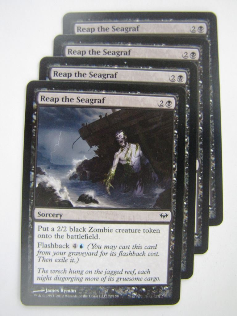 MTG Magic Played Cards: REAP THE SEAGRAF x4 # 8A87