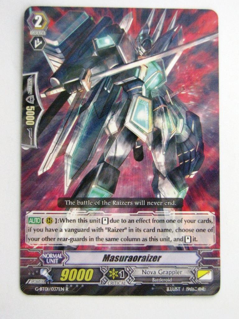 Vanguard Played Cards: MASURAORAIZER G-BT01 R # 24I74