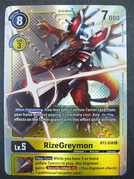 RizeGreymon BT2 R - Digimon Card #515