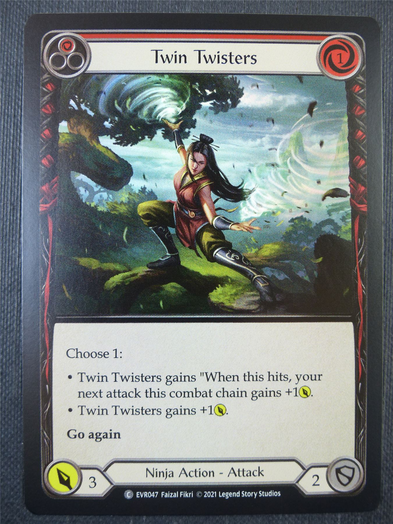 Twin Twisters Red Foil - 1st ed Everfest - Flesh & Blood Card #6JT