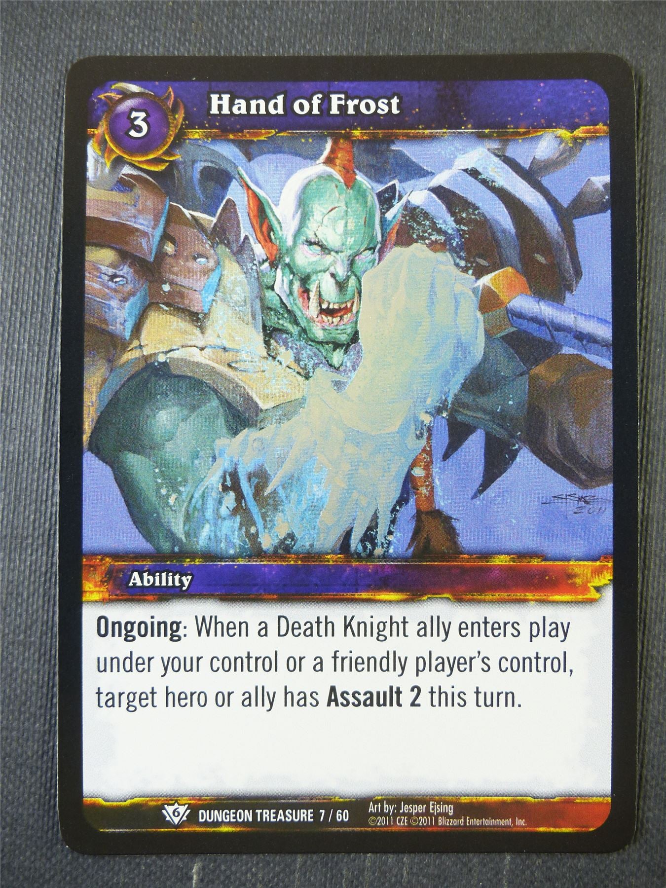 Hand of Frost 7/60 Foil - WoW Card #1A6
