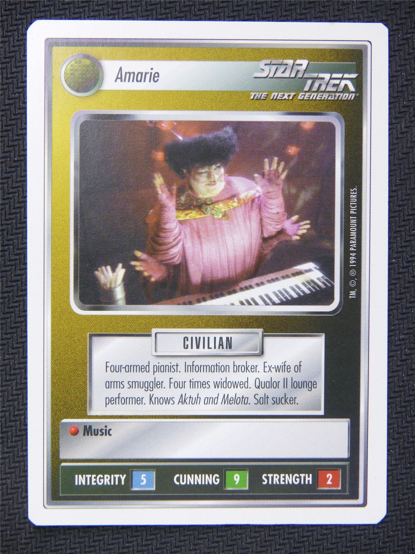 Amarie White Border - Star Trek Next Gen Card #4PX