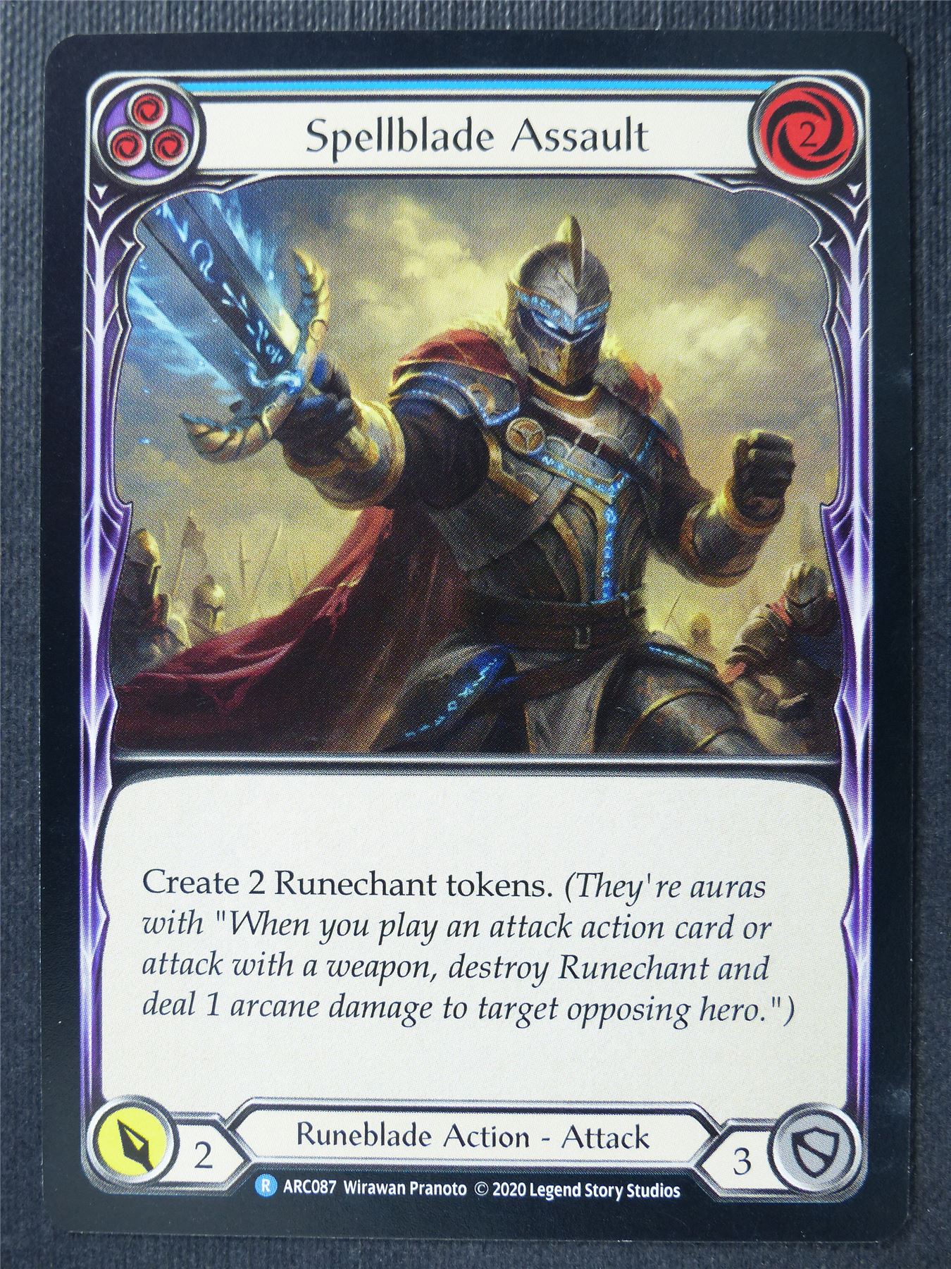 Spellblade Assault - Blue ARC087 R - Flesh & Blood Card #3MX