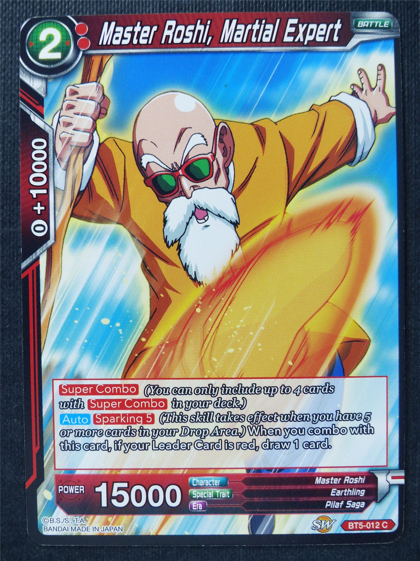 Master Roshi Martial Expert - Dragon Ball Super Cards #9L