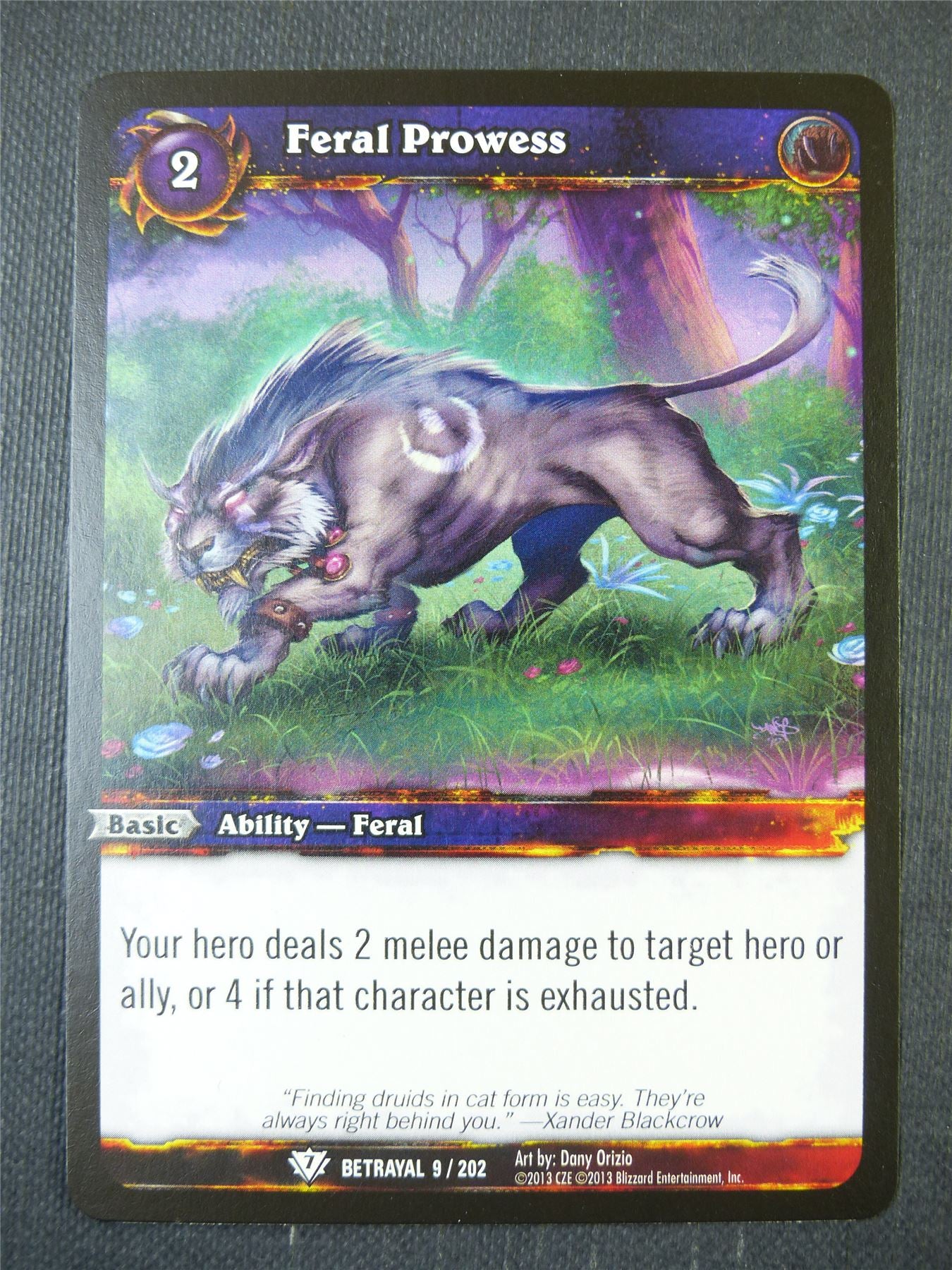 Feral Prowess 9/202 - WoW Card #13S
