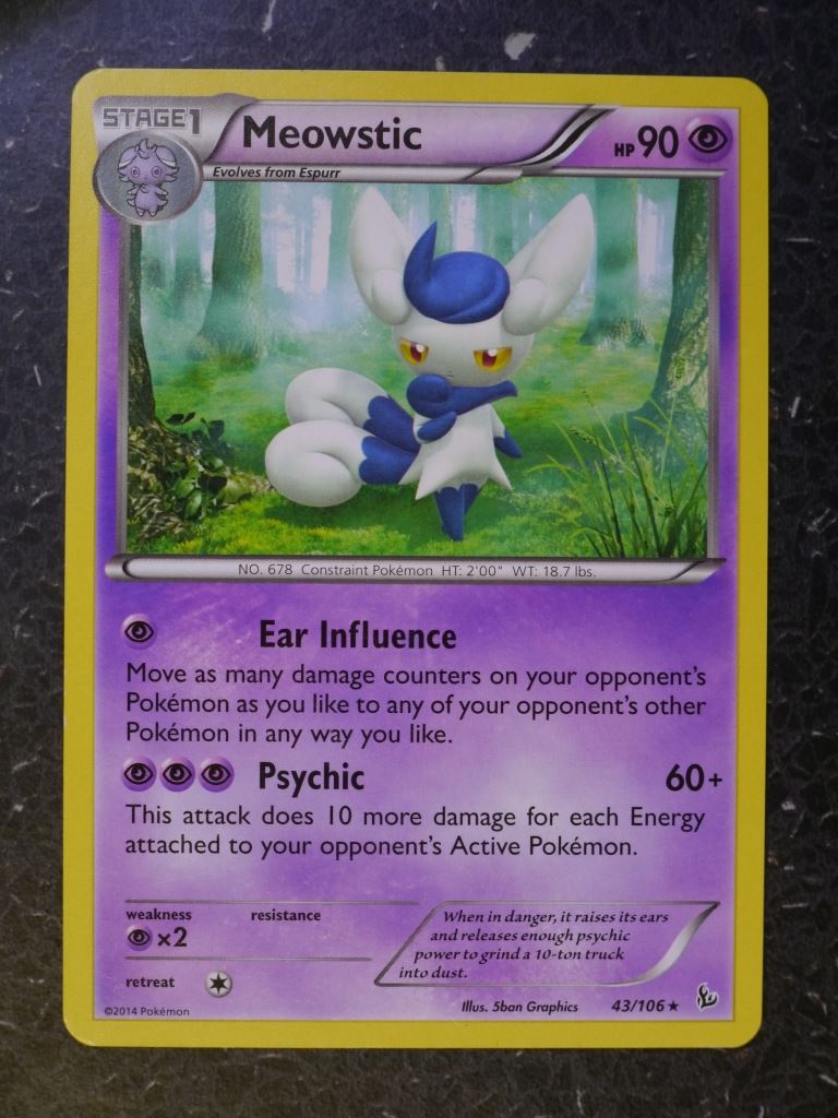 Pokemon Cards: MEOWSTIC 43/106 RARE # 5J100 – Archeron