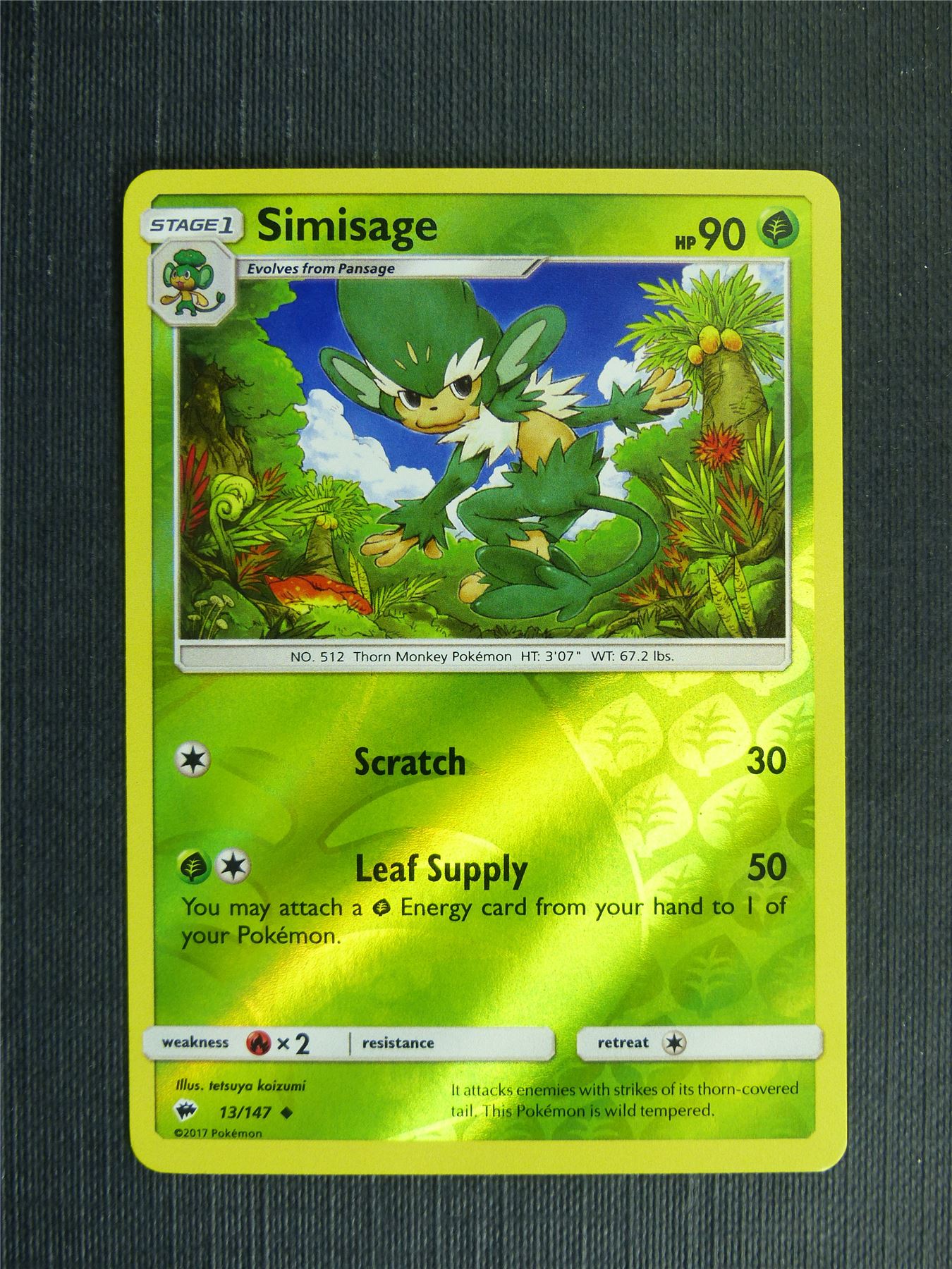 Simisage 13/147 Reverse Holo - Pokemon Cards #1LN Archeron Simisage 13/147 Reverse Holo - Pokemon Cards #1LN Archeron