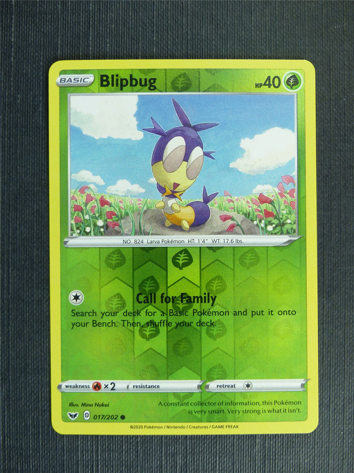 blipbug pokemon card Blipbug 017/202 Reverse Holo