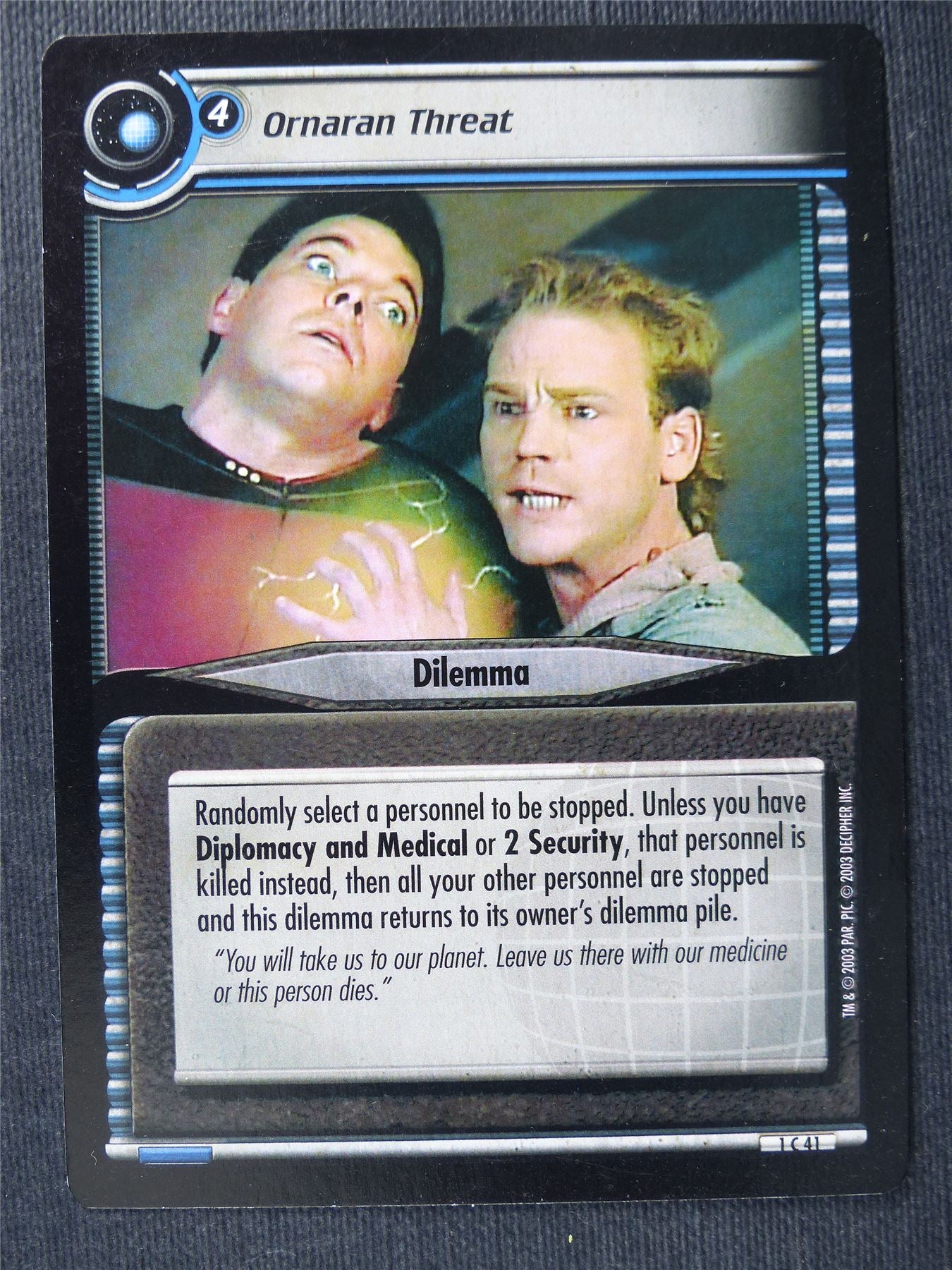 Ornaran Threat - Star Trek Cards #UA