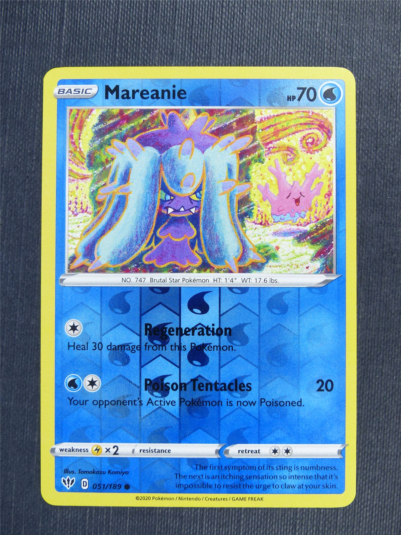 Mareanie 051/189 Reverse Holo - DAA - Pokemon Card #3CT