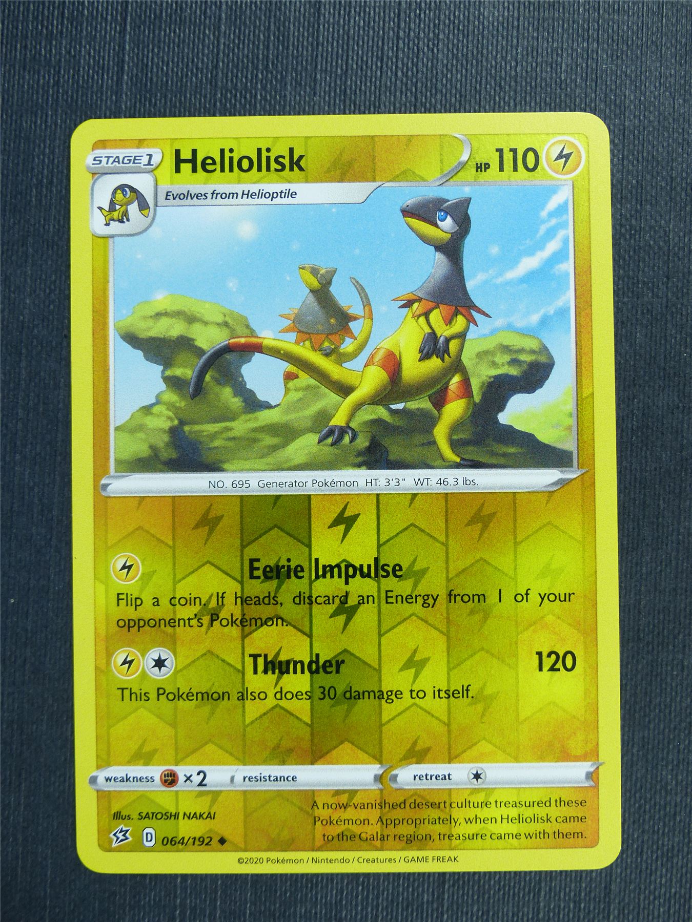 Heliolisk 064/192 Holo - RCL - Pokemon Card #3IK Archeron Heliolisk 064/192 Holo - RCL - Pokemon Card #3IK Archeron
