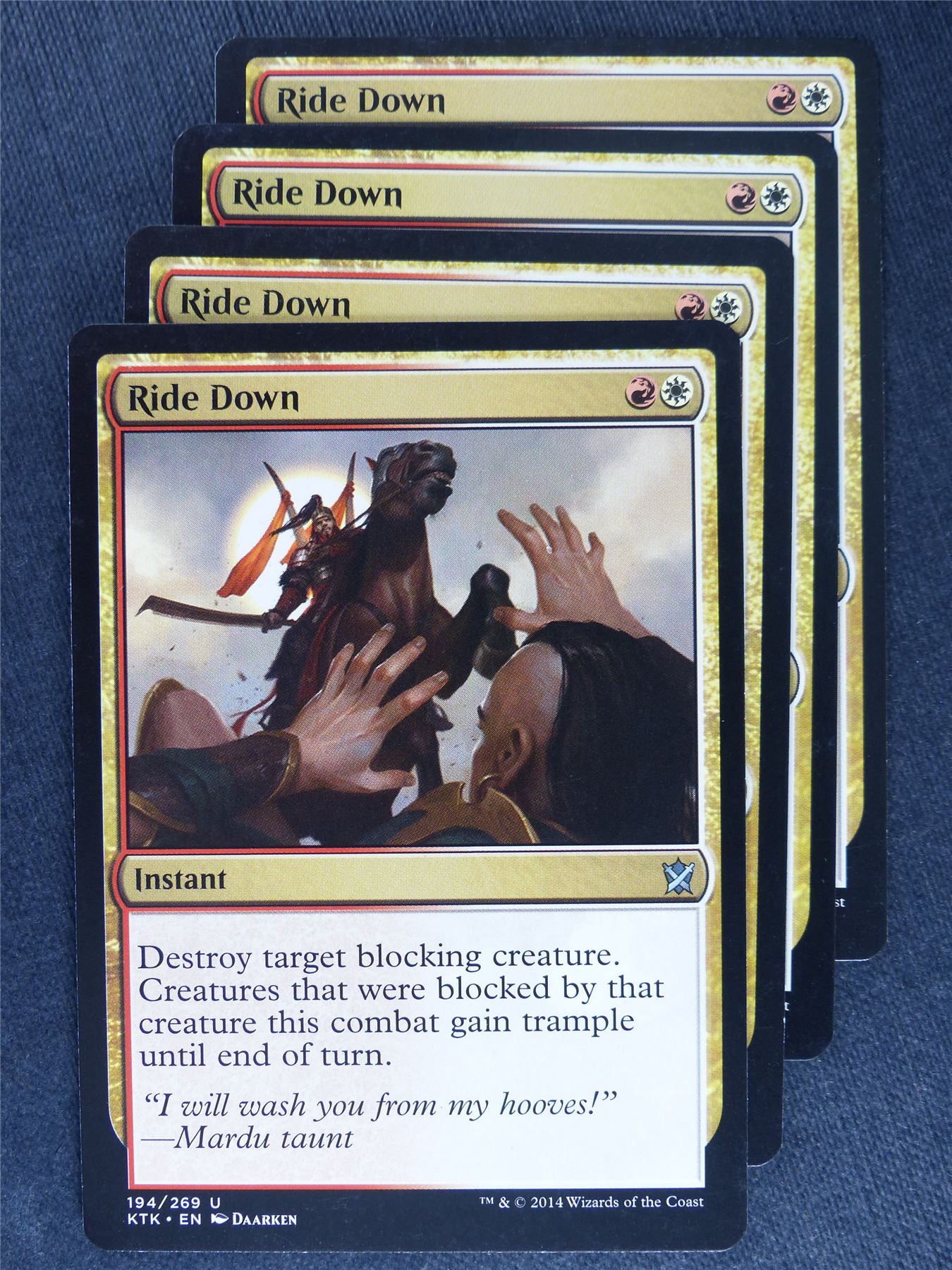 Ride Down x4 - Mtg Magic Cards #KV