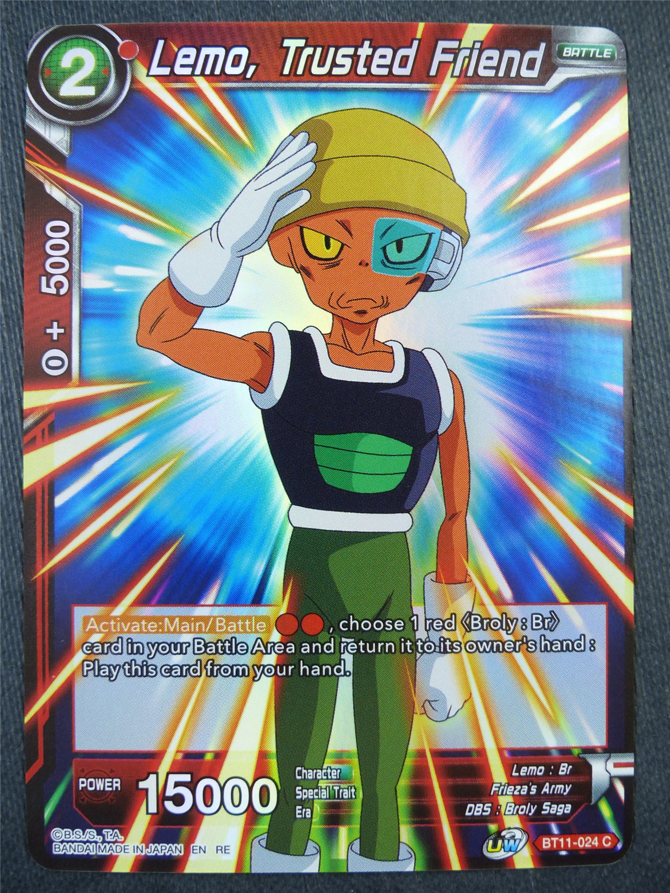 Lemo Trusted Friend BT11 Foil - Dragon Bal Super Card #8Z0