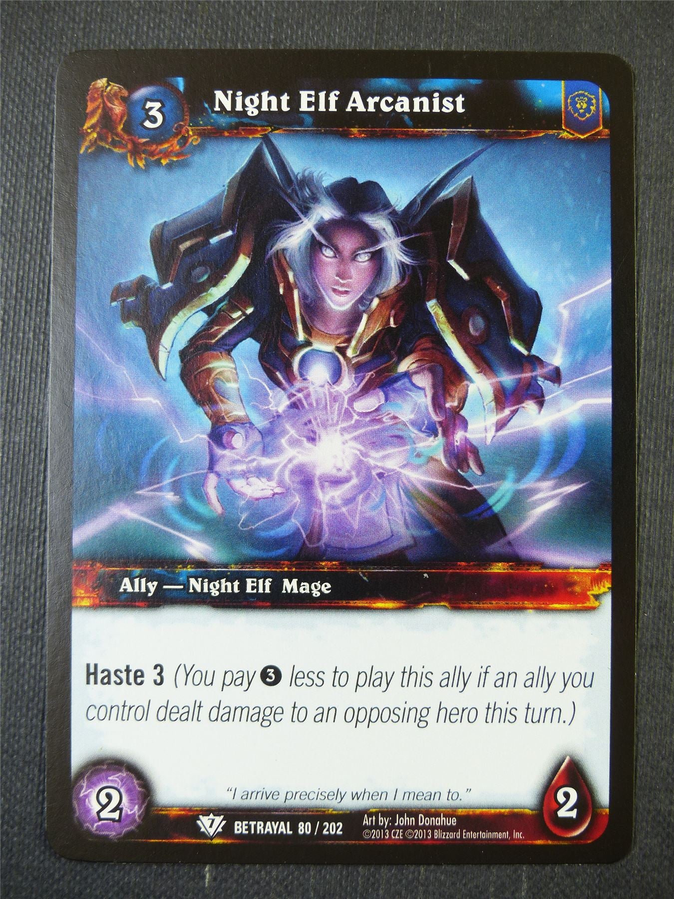 Night Elf Arcanist 80/202 - WoW Card #16D