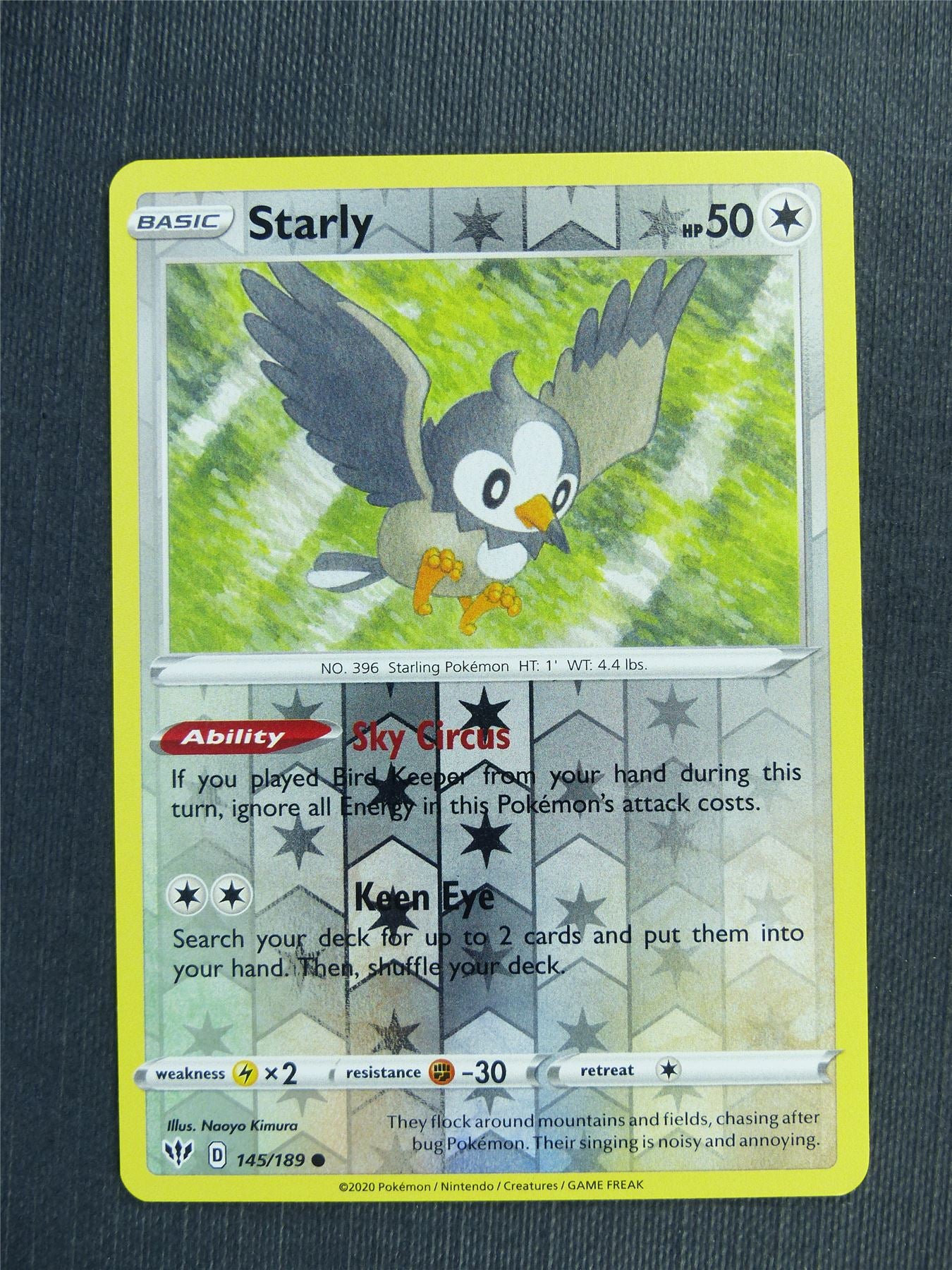 Starly 145/189 Reverse Holo - DAA - Pokemon Card #3B9 Archeron Starly 145/189 Reverse Holo - DAA - Pokemon Card #3B9 Archeron
