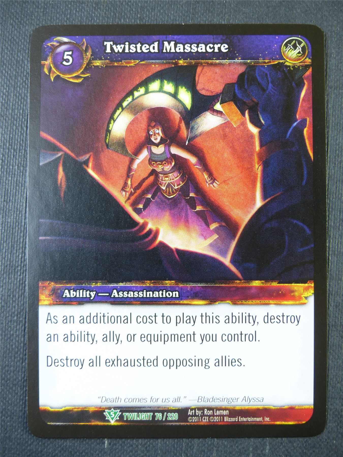 Twisted Massacre 76/220 - WoW Card #150