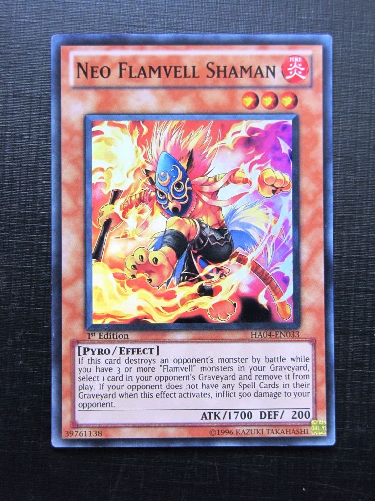 yugioh flamvell cards Yugioh Cards: NEO FLAMVELL SHAMAN HA04 SUPER RARE # 29A50 – Archeron