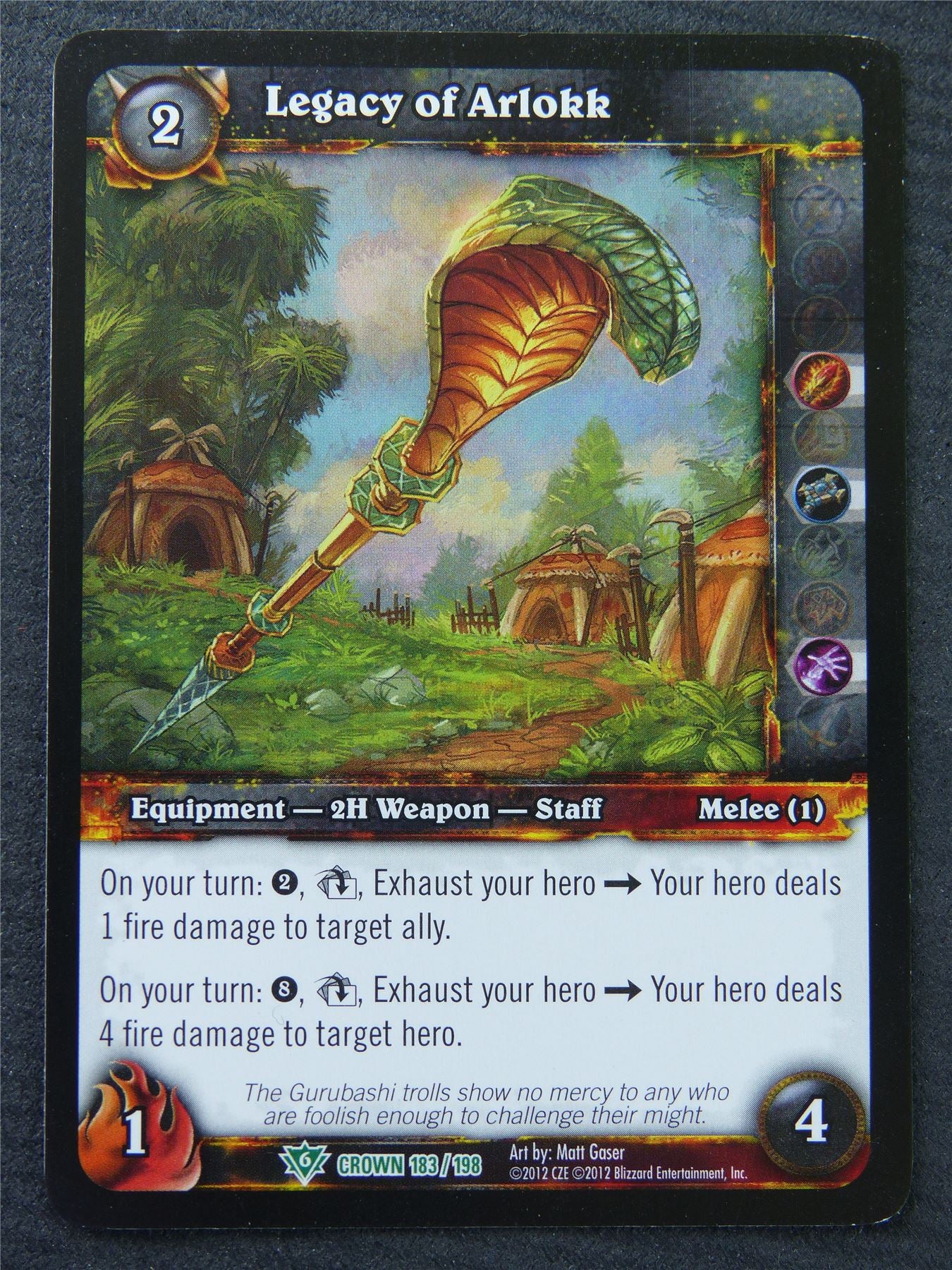 Legacy Of Arlokk - Uncommon - World Of Warcraft #1JY