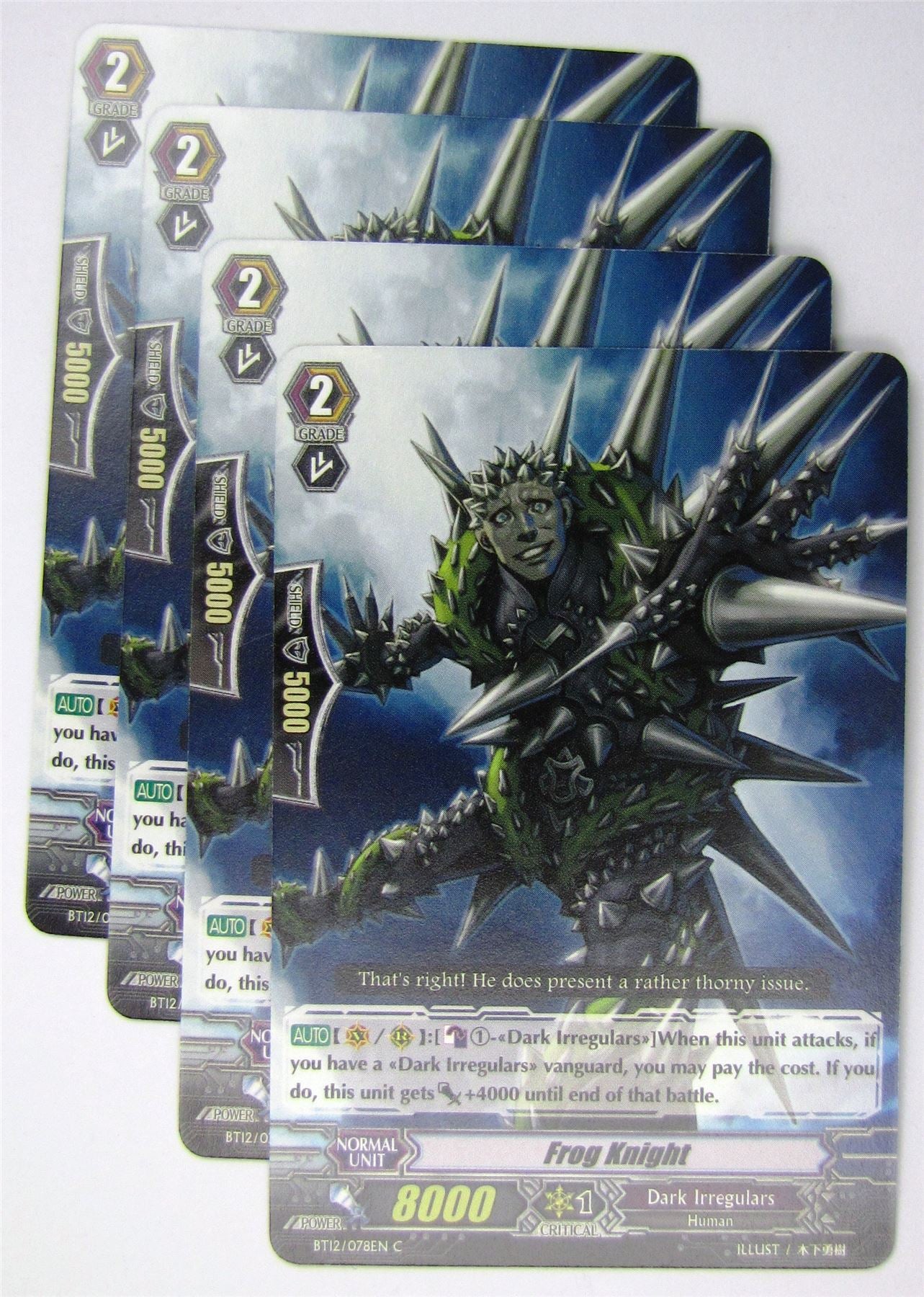 Cardfight!! Vanguard - Frog Knight BT12/078EN x4