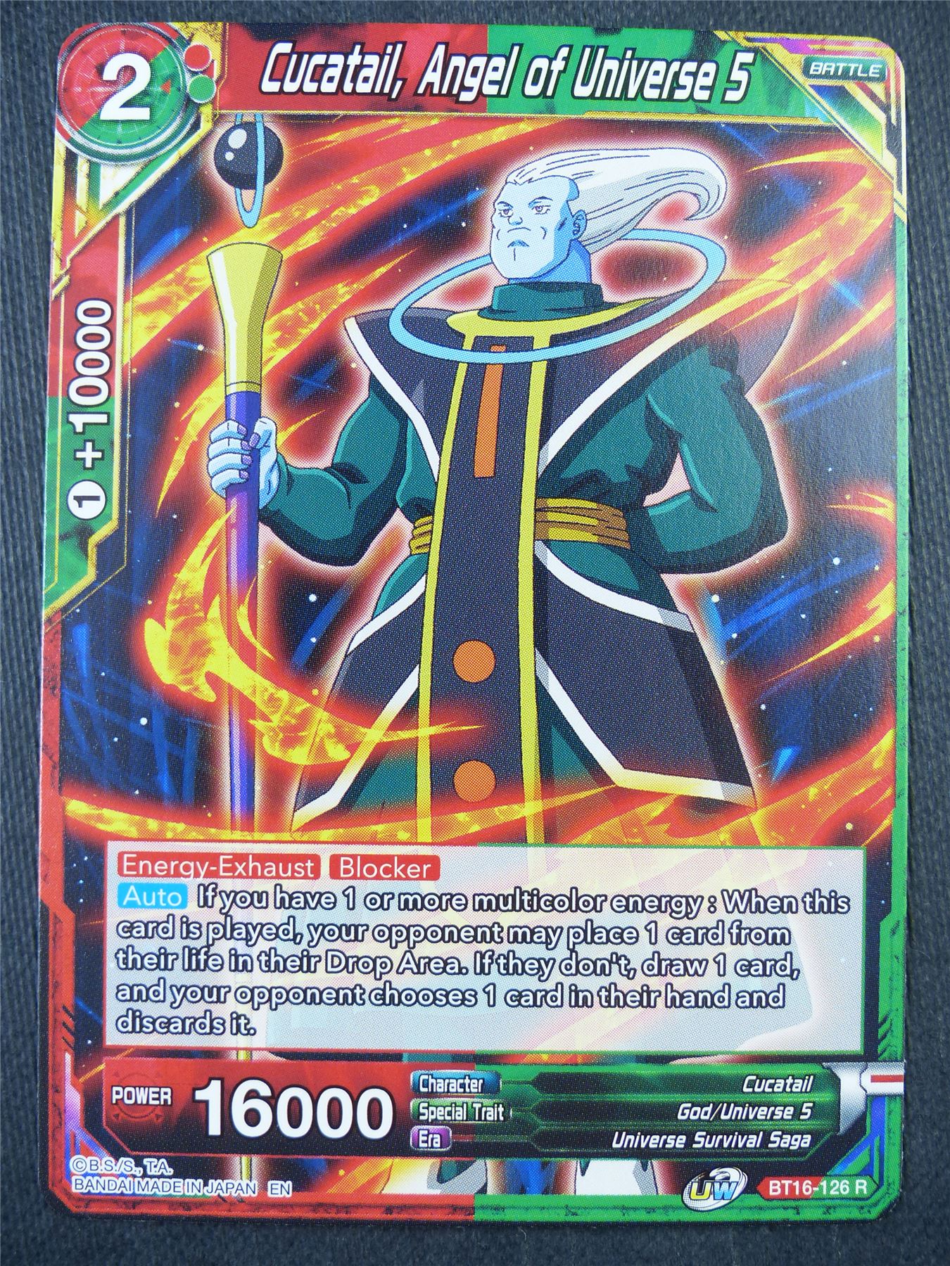 Cucatail Angel of universe 5 BT16 R - Dragon Bal Super Card #91V